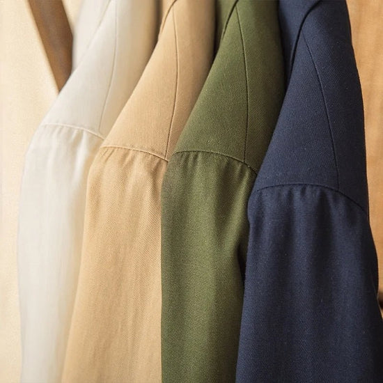 Leo linen cotton blend casual suit jacket