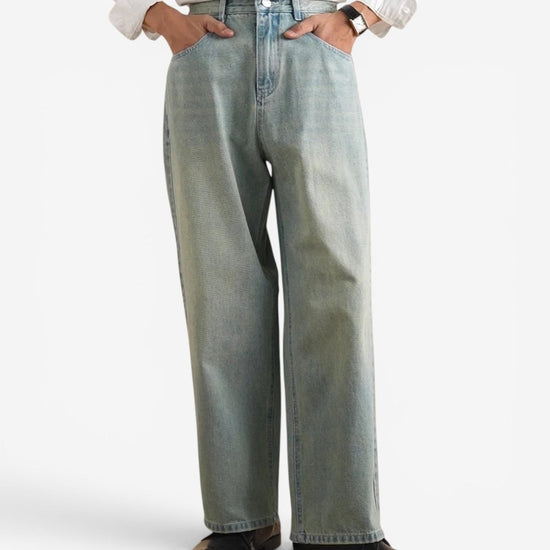Leo loose wide-leg high-waisted trousers
