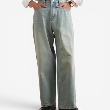 Leo loose wide-leg high-waisted trousers
