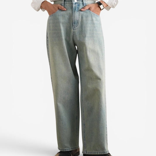 Leo loose wide-leg high-waisted trousers