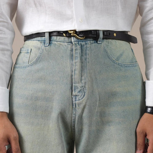 Leo loose wide-leg high-waisted trousers
