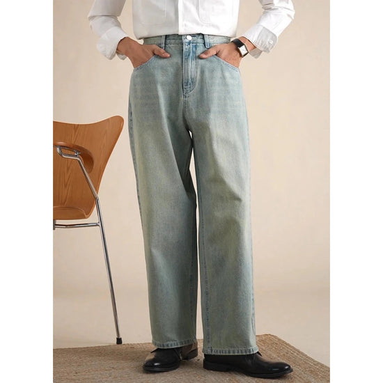 Leo loose wide-leg high-waisted trousers