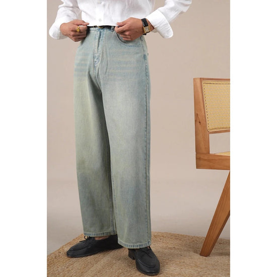 Leo loose wide-leg high-waisted trousers