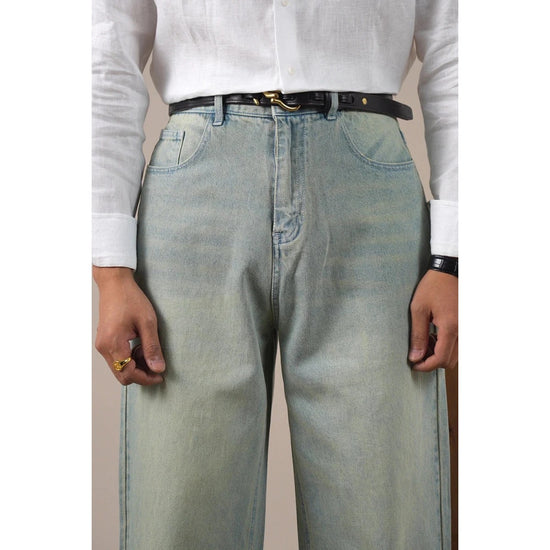 Leo loose wide-leg high-waisted trousers