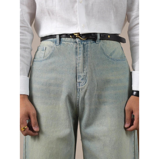 Leo loose wide-leg high-waisted trousers