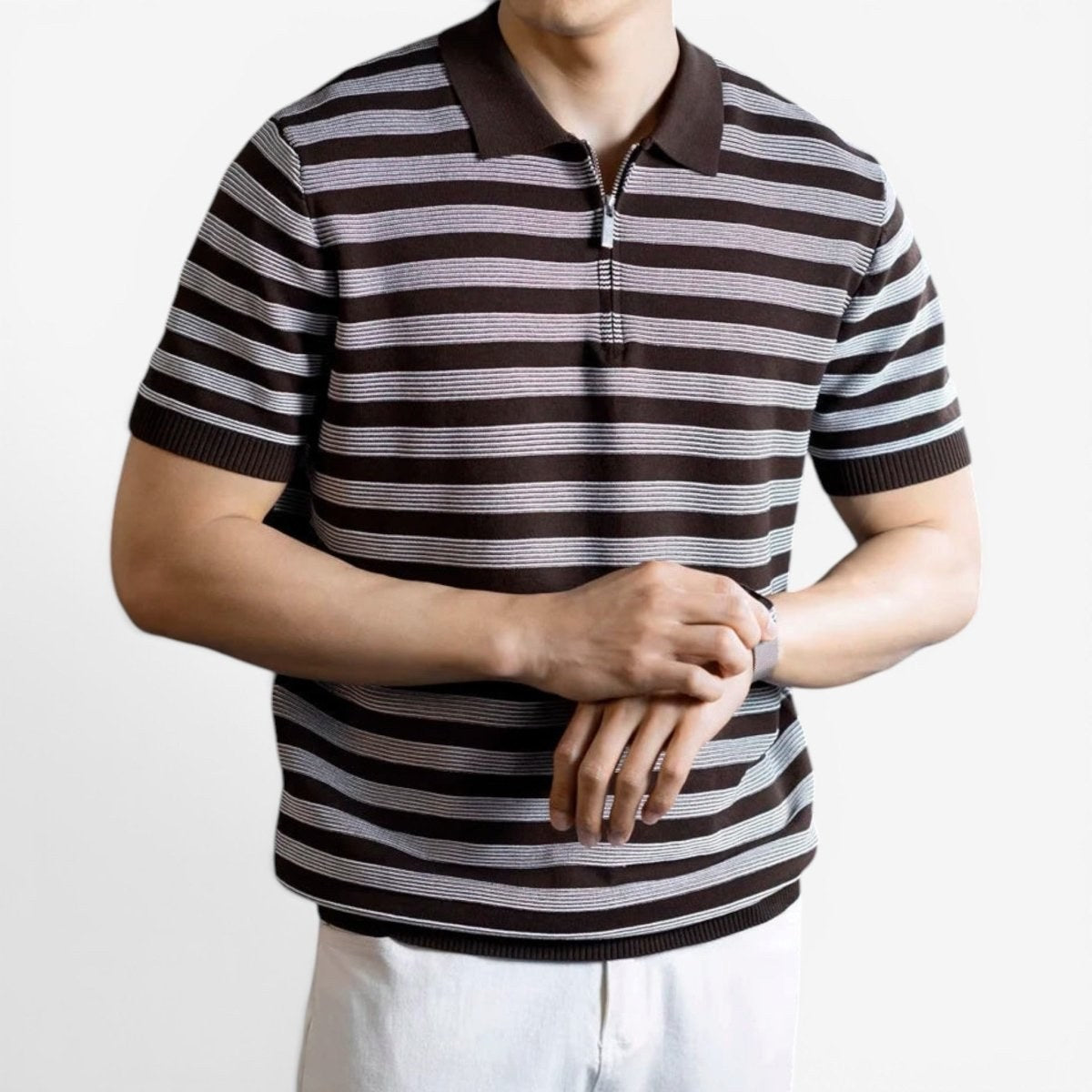 Leo spring knitted polo shirt