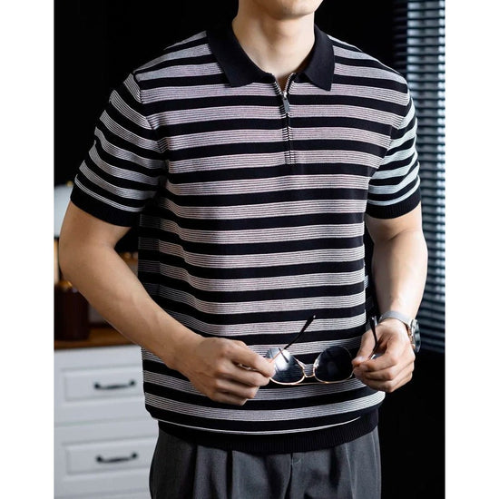 Leo spring knitted polo shirt