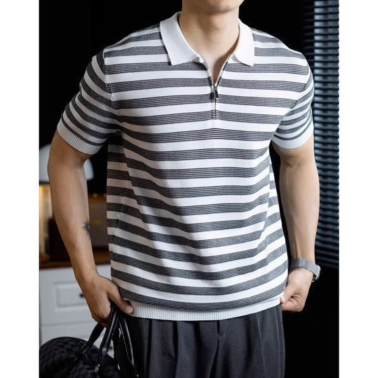 Leo spring knitted polo shirt