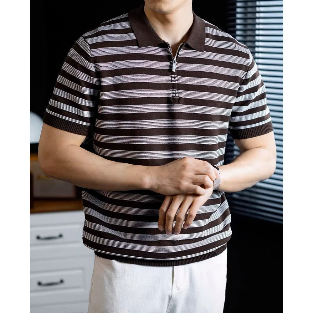 Leo spring knitted polo shirt