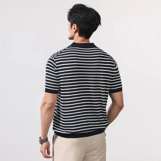 Leo summer striped polo shirt