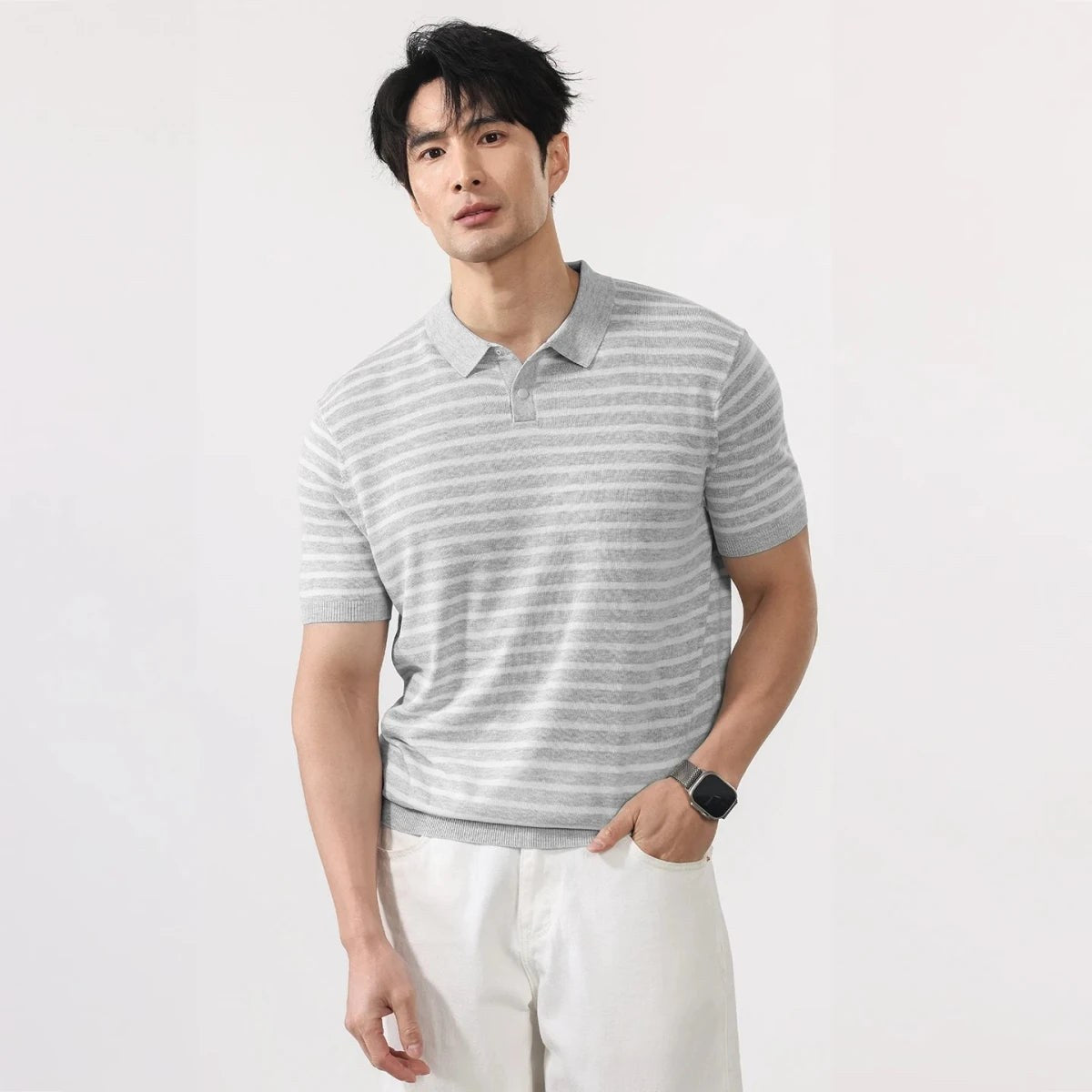 Leo summer striped polo shirt