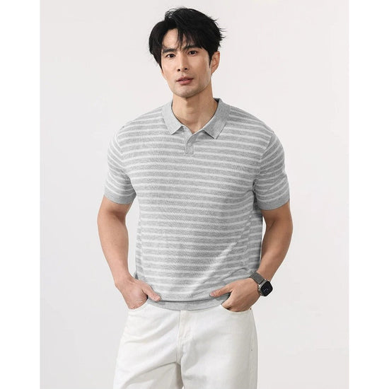Leo summer striped polo shirt