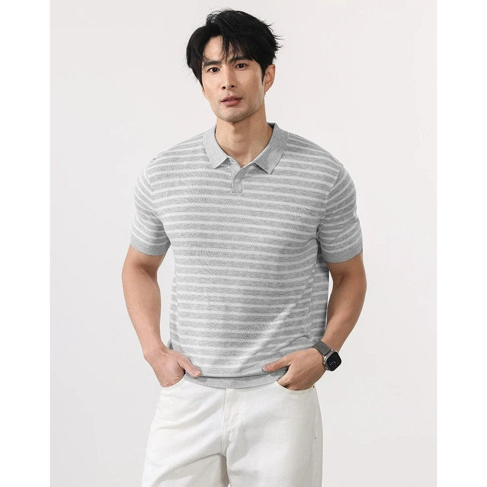 Leo summer striped polo shirt