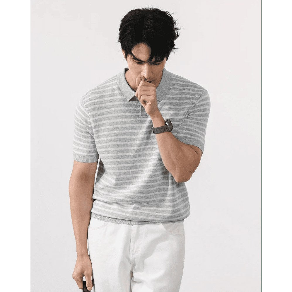 Leo summer striped polo shirt
