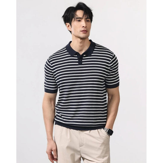 Leo summer striped polo shirt