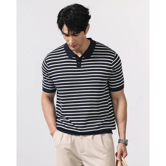 Leo summer striped polo shirt