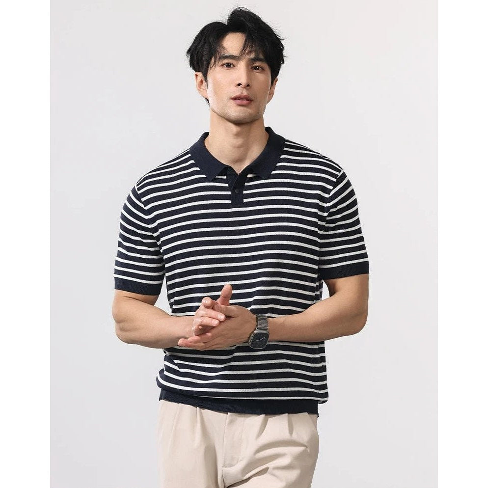 Leo summer striped polo shirt