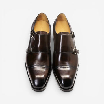 Leonardo double buckle leather shoes