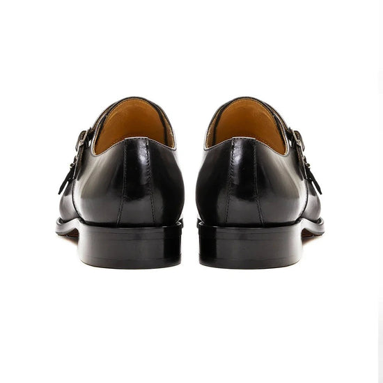 Leonardo double buckle leather shoes