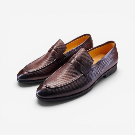 Leonardo genuine leather penny loafers