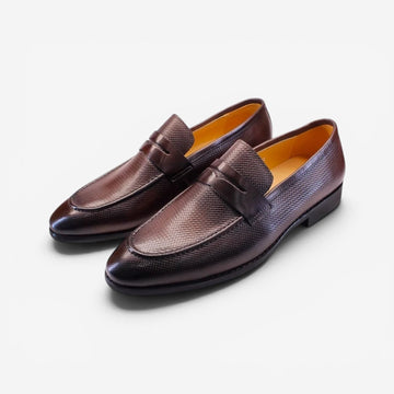 Leonardo genuine leather penny loafers