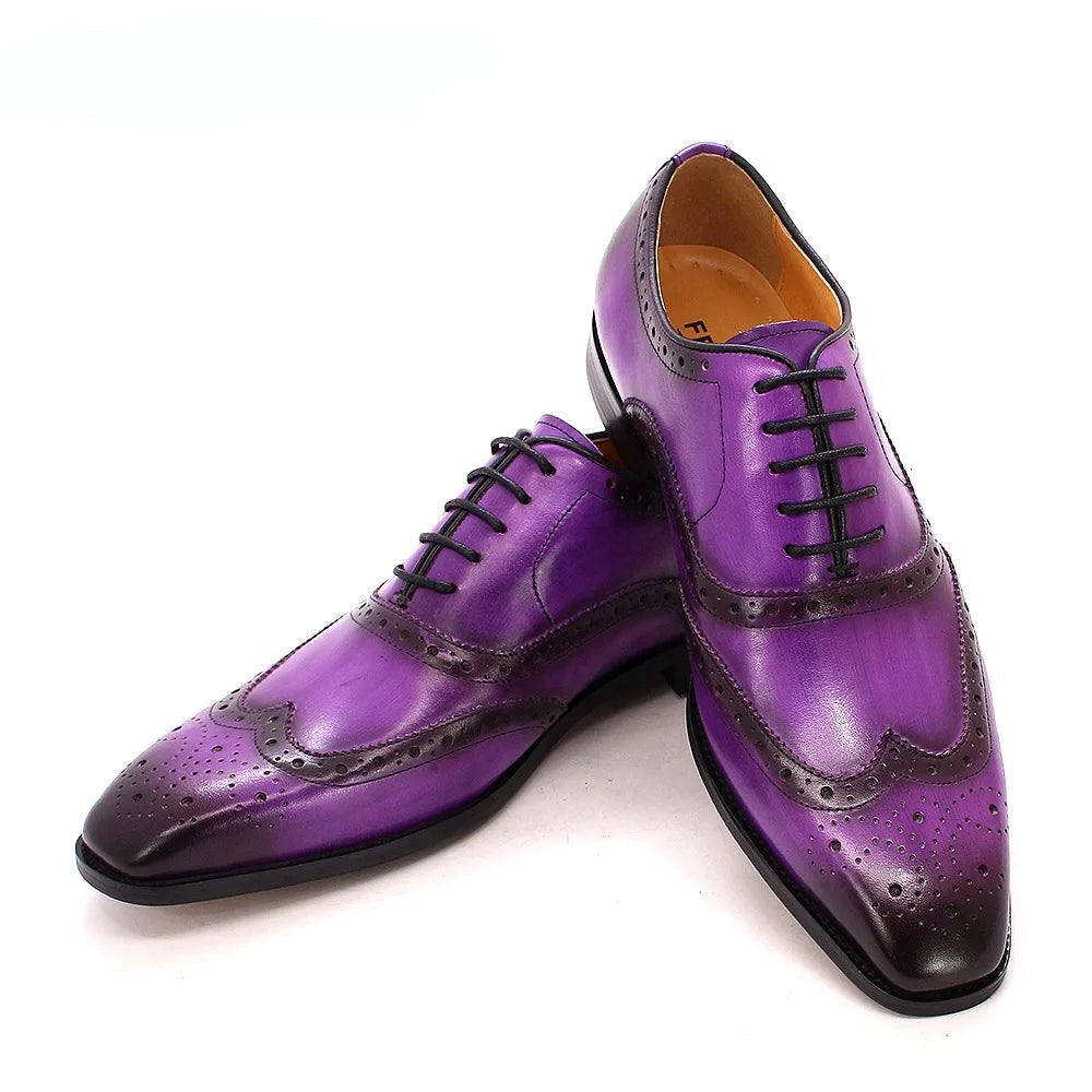 Leonardo genuine leather brogue shoes