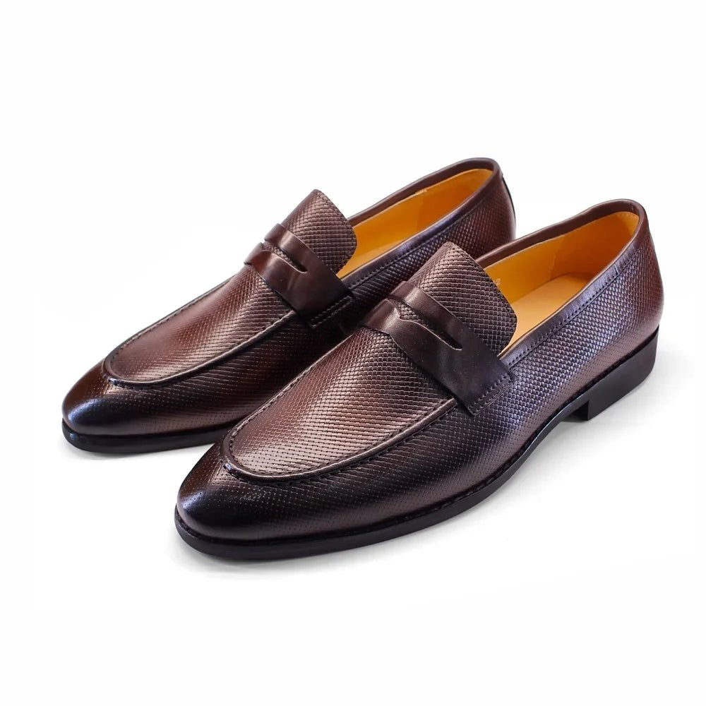 Leonardo genuine leather penny loafers