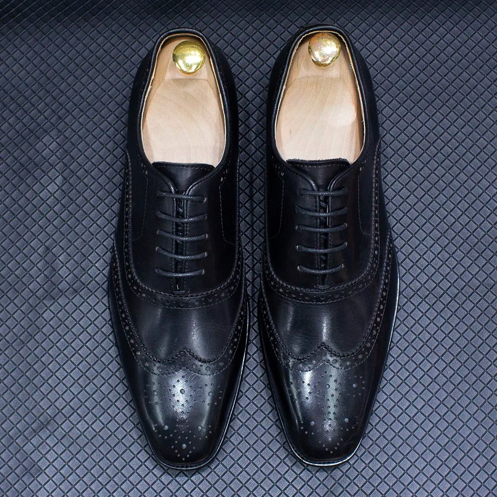 Leonardo genuine leather brogue shoes