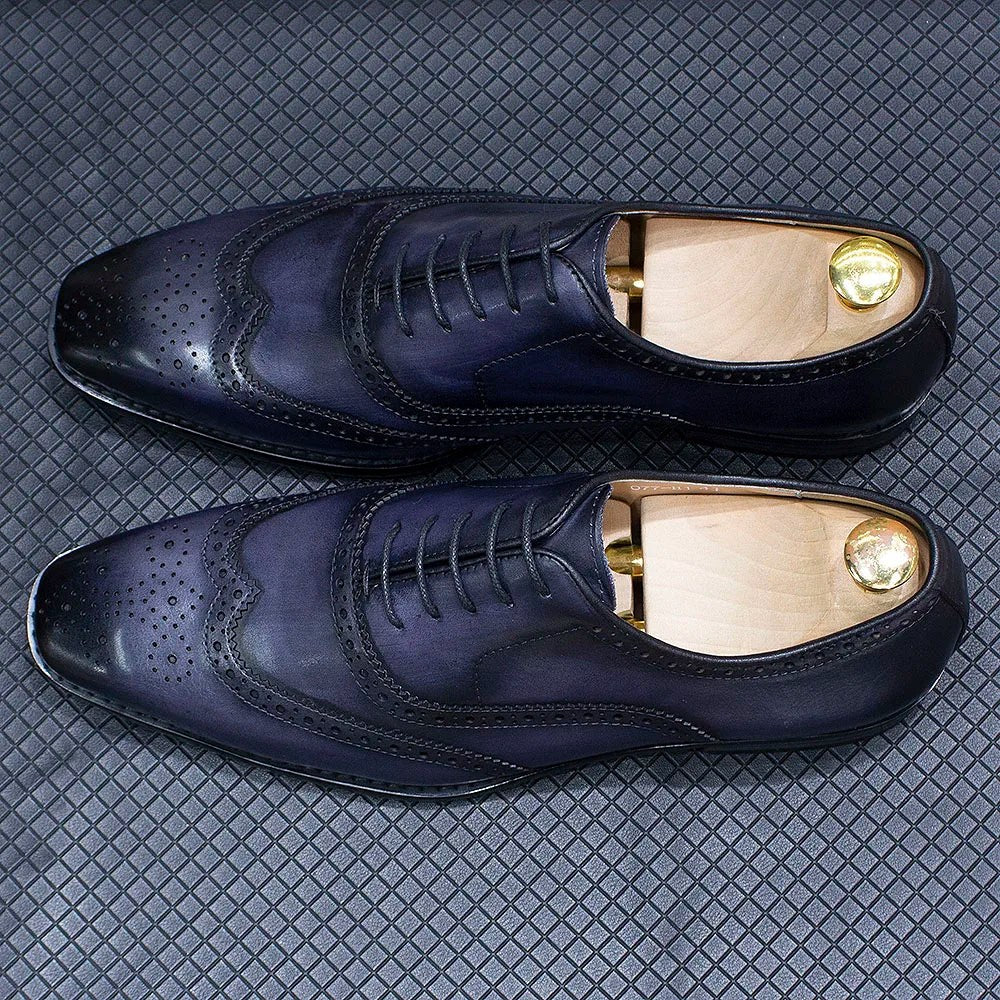 Leonardo genuine leather brogue shoes