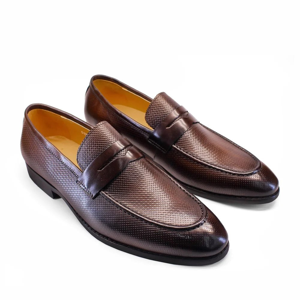 Leonardo genuine leather penny loafers
