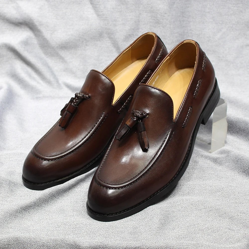 Leonardo italian style tassel loafers