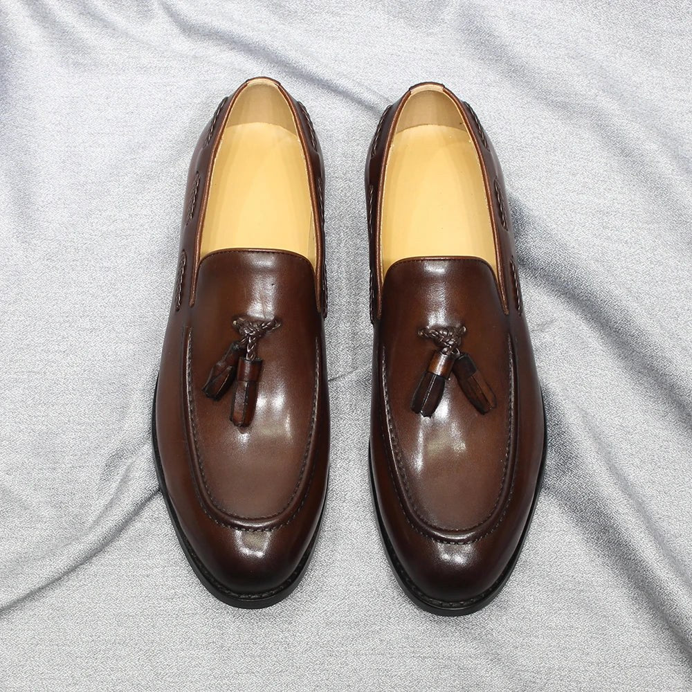 Leonardo italian style tassel loafers