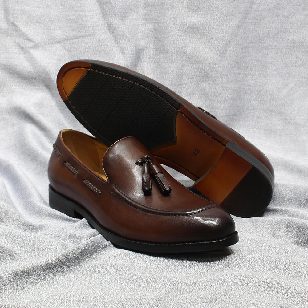 Leonardo italian style tassel loafers