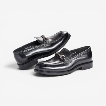 Leonardo metal buckles business loafers