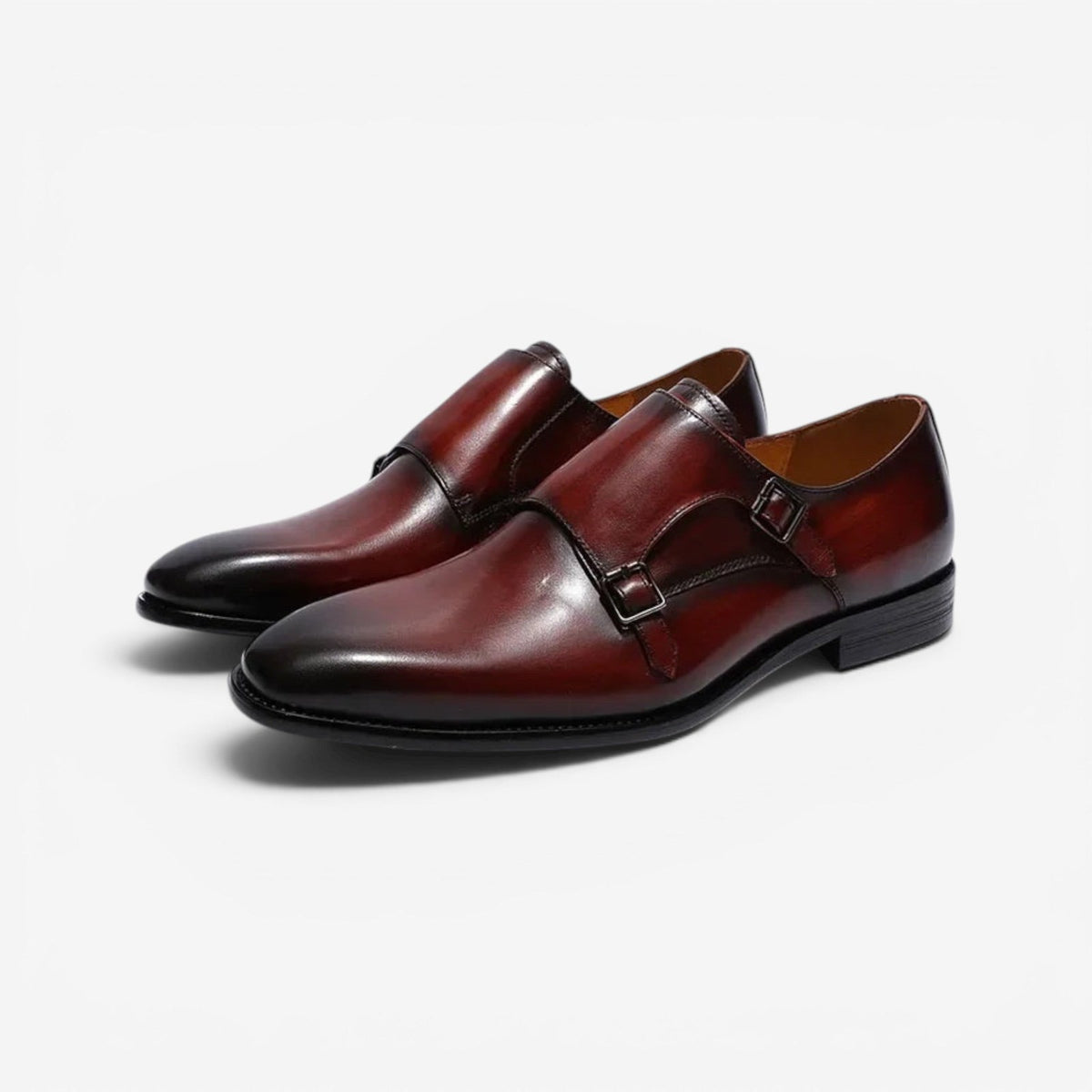Leonardo monk-strap leather shoes