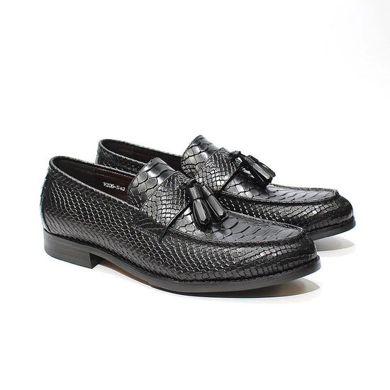 Leonardo premium pattern leather loafers
