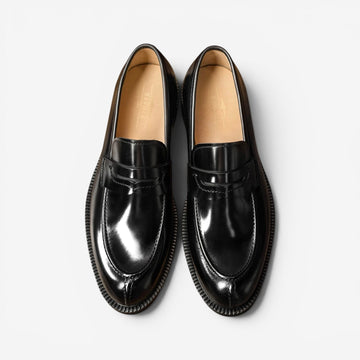 Leonardo shiny genuine leather loafers