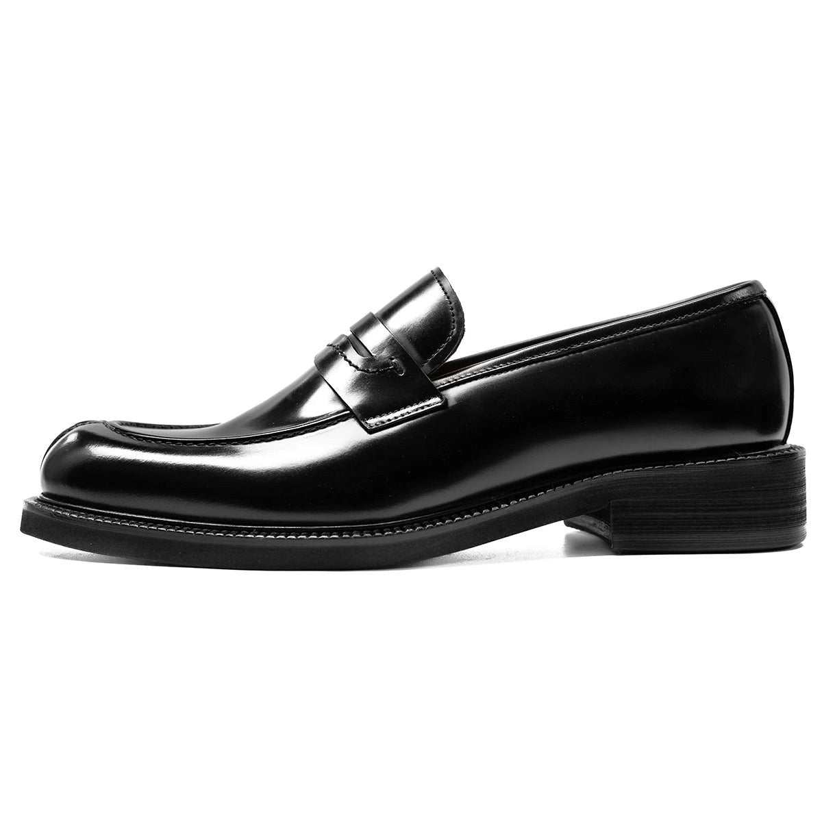 Leonardo shiny genuine leather loafers
