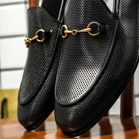 Leonardo summer leather loafers