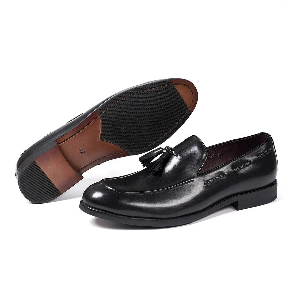 Leonardo tassel genuine leather loafers