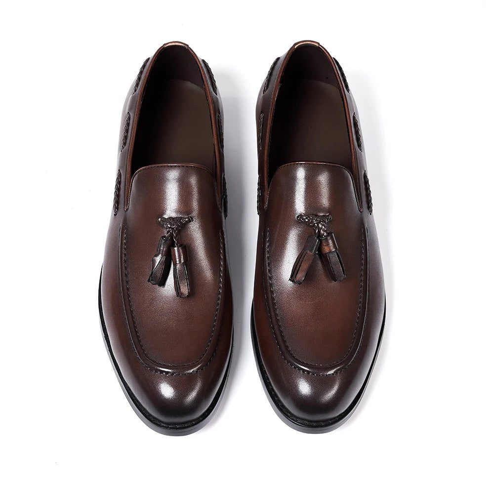 Leonardo tassel genuine leather loafers