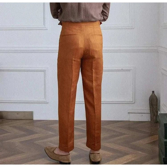 Lightweight italian high-waist trousers
