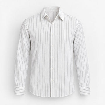 Linen blend pinstripe shirt
