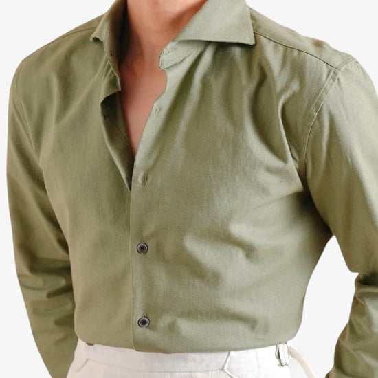Linen-cotton breathable elegant shirt