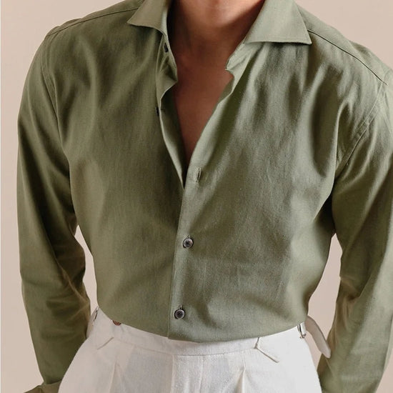 Linen-cotton breathable elegant shirt