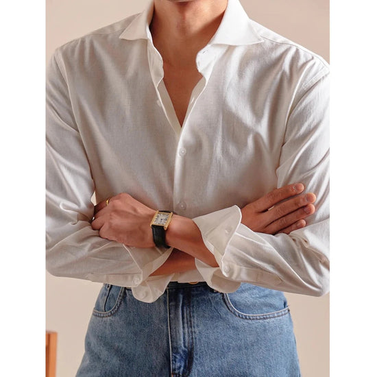 Linen-cotton breathable elegant shirt