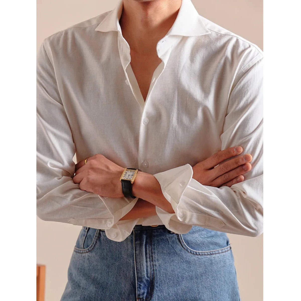 Linen-cotton breathable elegant shirt