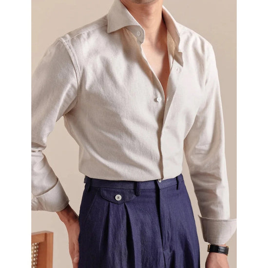 Linen-cotton breathable elegant shirt