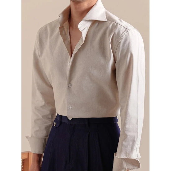 Linen-cotton breathable elegant shirt