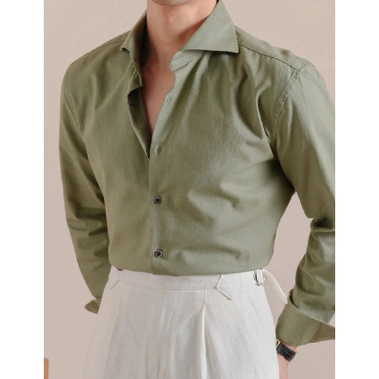 Linen-cotton breathable elegant shirt